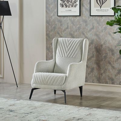 Elegance 1 Seater Fabric Sofa - Grey 
